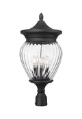 Z-LITE DAVINA 4 LIGHT OUTDOOR POST MOUNT FIXTURE | 5016PHBR-BK - Post