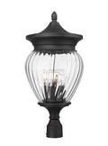 Z-LITE DAVINA 4 LIGHT OUTDOOR POST MOUNT FIXTURE | 5016PHBR-BK - Post