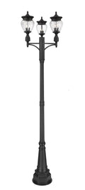Z-LITE DAVINA 3 LIGHT OUTDOOR POST MOUNTED FIXTURE | 5016PHMR-3-564P-BK - Post