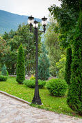 Z-LITE DAVINA 3 LIGHT OUTDOOR POST MOUNTED FIXTURE | 5016PHMR-3-564P-BK - Post