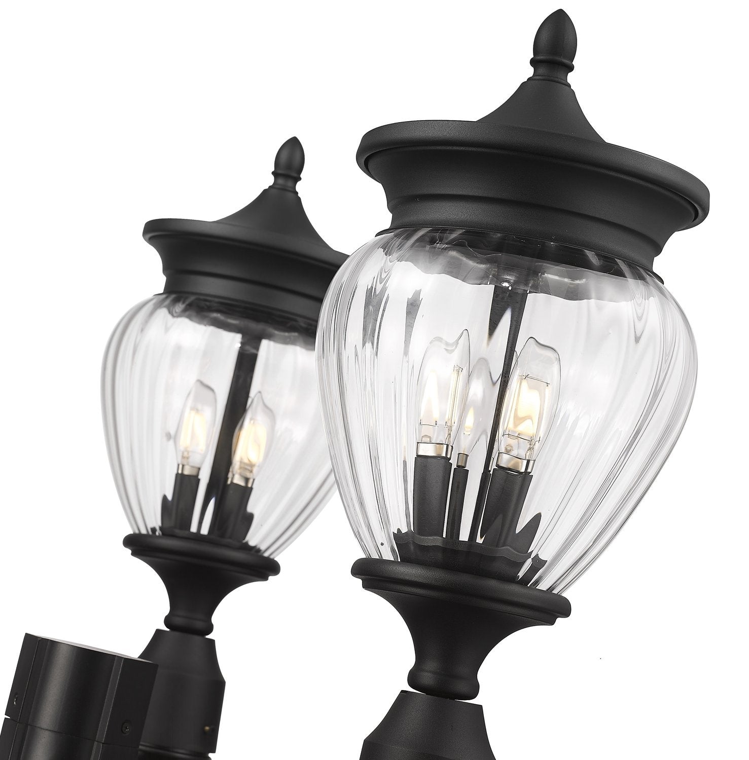 Z-LITE DAVINA 3 LIGHT OUTDOOR POST MOUNTED FIXTURE | 5016PHMR-3-564P-BK - Post