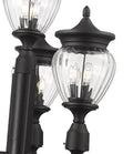 Z-LITE DAVINA 3 LIGHT OUTDOOR POST MOUNTED FIXTURE | 5016PHMR-4-564P-BK - Post