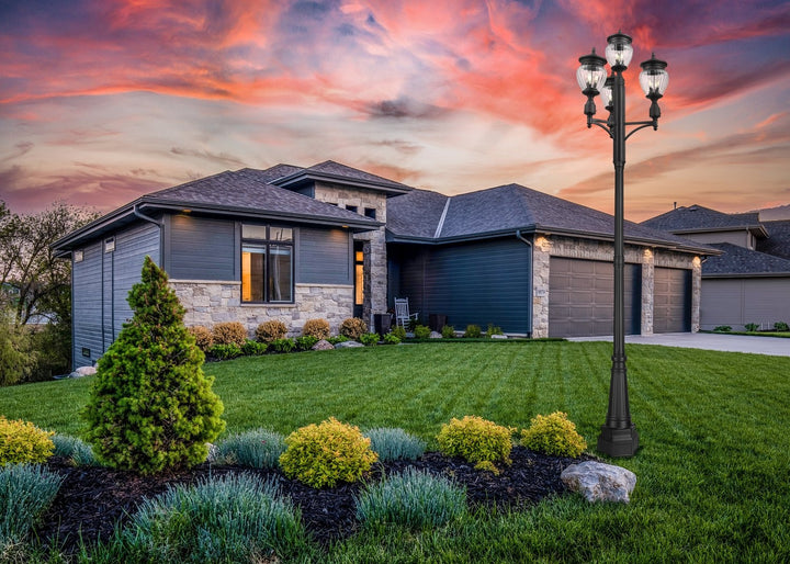 Z-LITE DAVINA 3 LIGHT OUTDOOR POST MOUNTED FIXTURE | 5016PHMR-4-564P-BK - Post