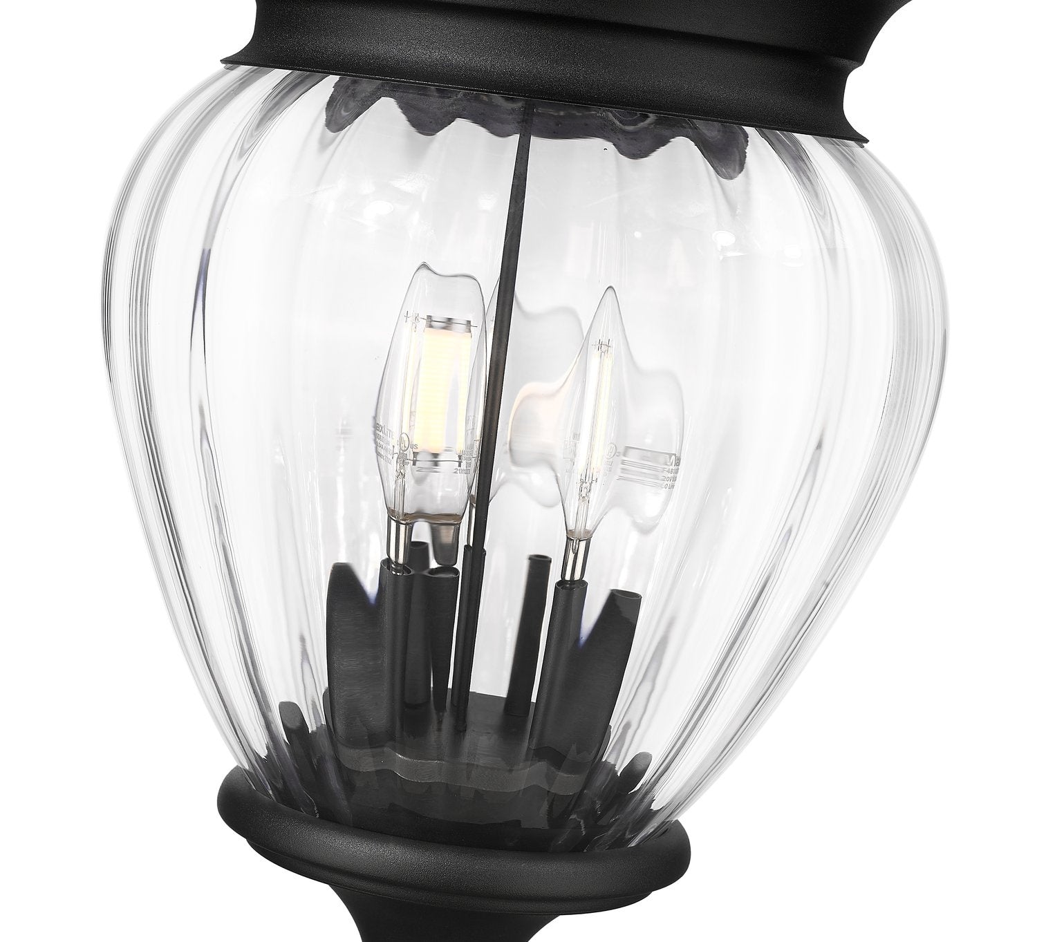 Z-LITE DAVINA 3 LIGHT OUTDOOR POST MOUNTED FIXTURE | 5016PHMR-5009P120-BK - Post