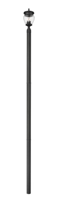 Z-LITE DAVINA 3 LIGHT OUTDOOR POST MOUNTED FIXTURE | 5016PHMR-5009P120-BK - Post