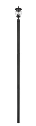 Z-LITE DAVINA 3 LIGHT OUTDOOR POST MOUNTED FIXTURE | 5016PHMR-5009P120-BK - Post