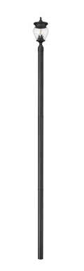 Z-LITE DAVINA 3 LIGHT OUTDOOR POST MOUNTED FIXTURE | 5016PHMR-5009P120-BK - Post