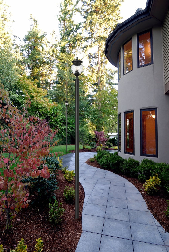 Z-LITE DAVINA 3 LIGHT OUTDOOR POST MOUNTED FIXTURE | 5016PHMR-5009P120-BK - Post