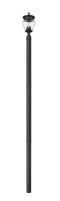 Z-LITE DAVINA 3 LIGHT OUTDOOR POST MOUNTED FIXTURE | 5016PHMR-5009P96-BK - Post