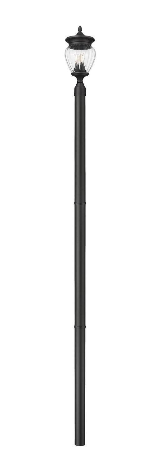 Z-LITE DAVINA 3 LIGHT OUTDOOR POST MOUNTED FIXTURE | 5016PHMR-5009P96-BK - Post