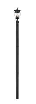 Z-LITE DAVINA 3 LIGHT OUTDOOR POST MOUNTED FIXTURE | 5016PHMR-5009P96-BK - Post