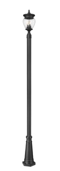 Z-LITE DAVINA 3 LIGHT OUTDOOR POST MOUNTED FIXTURE | 5016PHMR-5011P-BK - Post