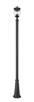Z-LITE DAVINA 3 LIGHT OUTDOOR POST MOUNTED FIXTURE | 5016PHMR-5011P-BK - Post