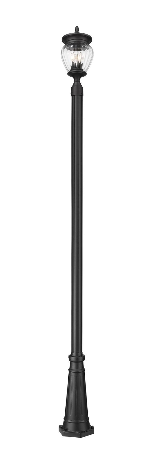 Z-LITE DAVINA 3 LIGHT OUTDOOR POST MOUNTED FIXTURE | 5016PHMR-5011P-BK - Post