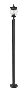 Z-LITE DAVINA 3 LIGHT OUTDOOR POST MOUNTED FIXTURE | 5016PHMR-5012P-BK - Post