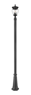 Z-LITE DAVINA 3 LIGHT OUTDOOR POST MOUNTED FIXTURE | 5016PHMR-519P-BK - Post