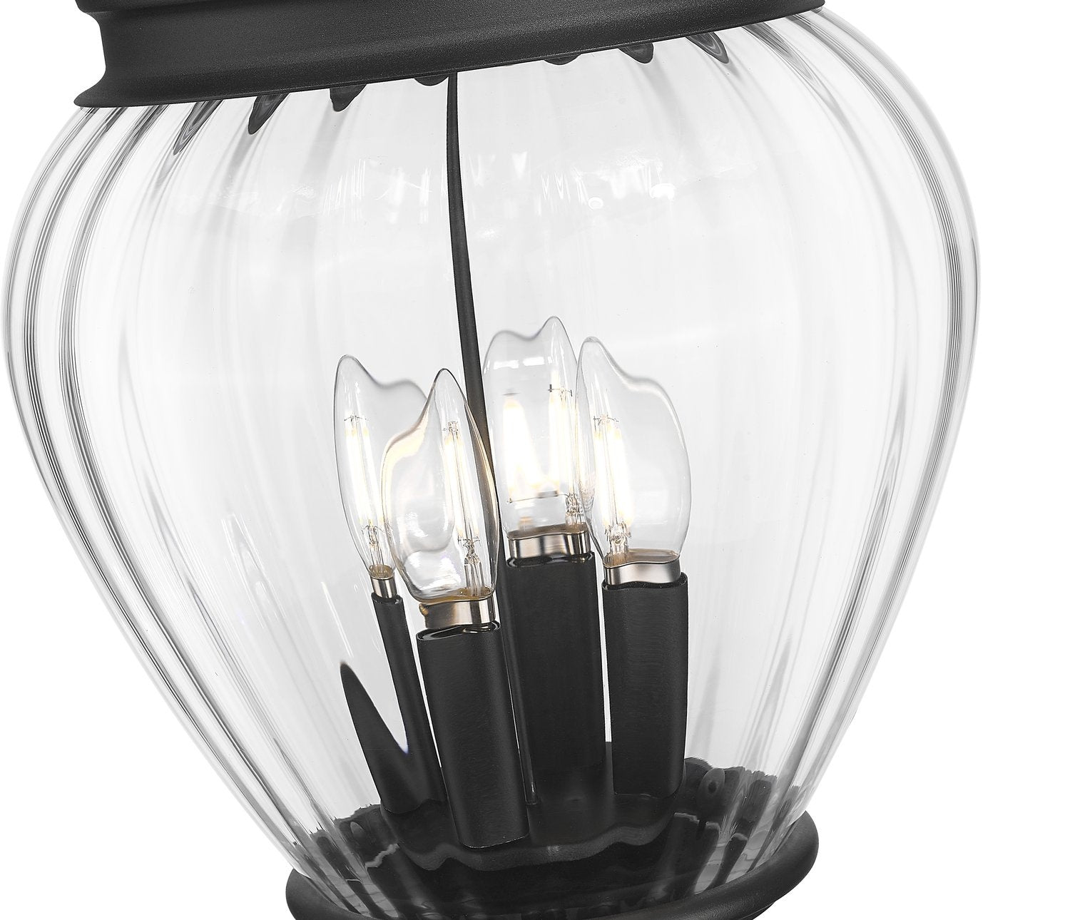 Z-LITE DAVINA 3 LIGHT OUTDOOR POST MOUNTED FIXTURE | 5016PHMR-519P-BK - Post