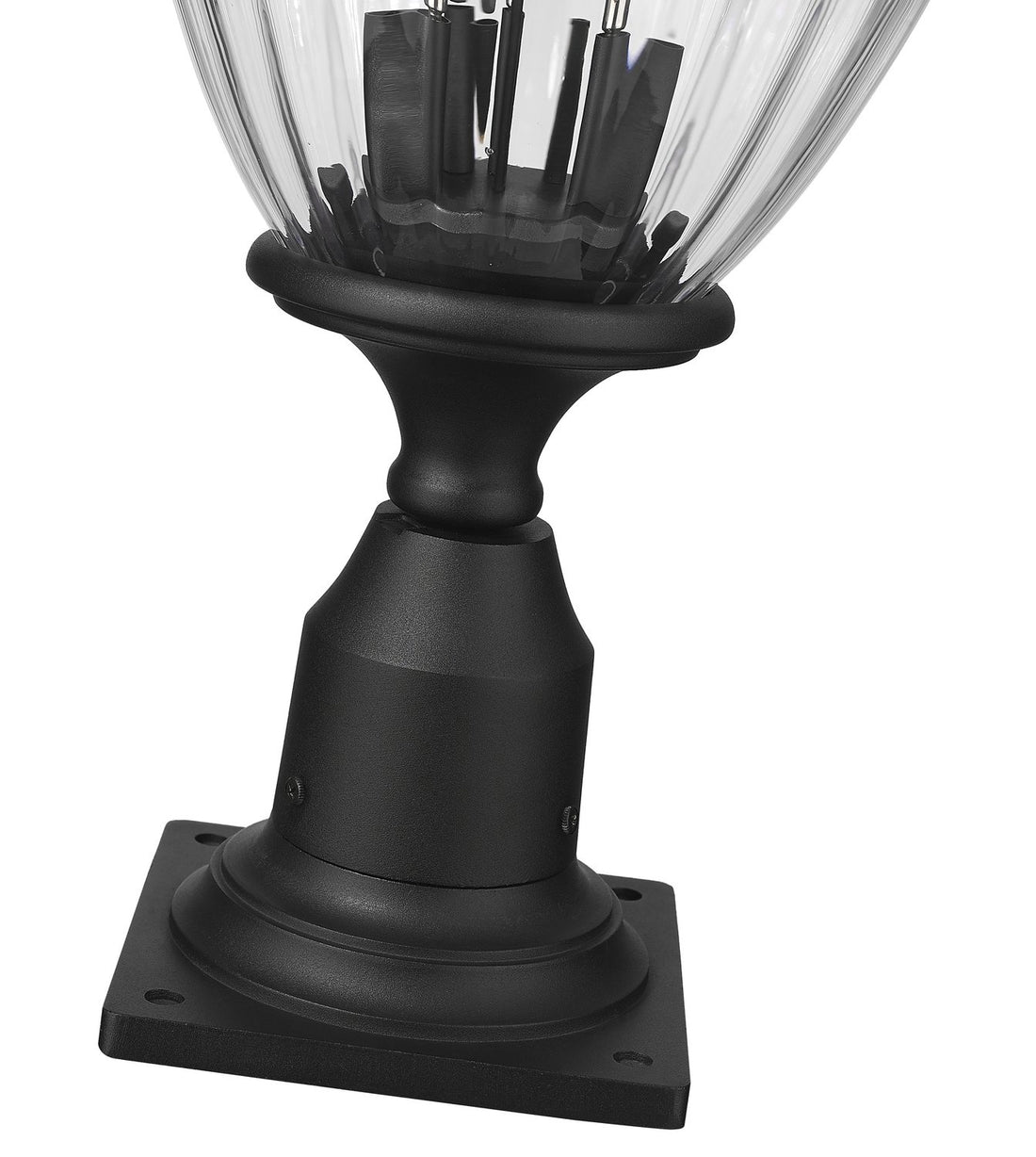 Z-LITE DAVINA 3 LIGHT OUTDOOR PIER MOUNTED FIXTURE | 5016PHMR-533PM-BK - Post