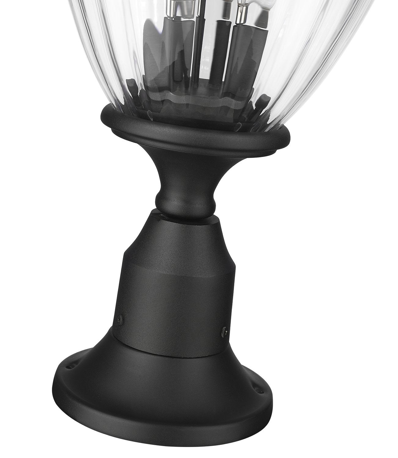 Z-LITE DAVINA 3 LIGHT OUTDOOR PIER MOUNTED FIXTURE | 5016PHMR-553PM-BK - Post