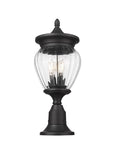 Z-LITE DAVINA 3 LIGHT OUTDOOR PIER MOUNTED FIXTURE | 5016PHMR-553PM-BK - Post