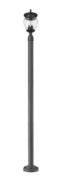 Z-LITE DAVINA 3 LIGHT OUTDOOR POST MOUNTED FIXTURE | 5016PHMR-567P-BK - Post