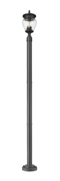 Z-LITE DAVINA 3 LIGHT OUTDOOR POST MOUNTED FIXTURE | 5016PHMR-567P-BK - Post