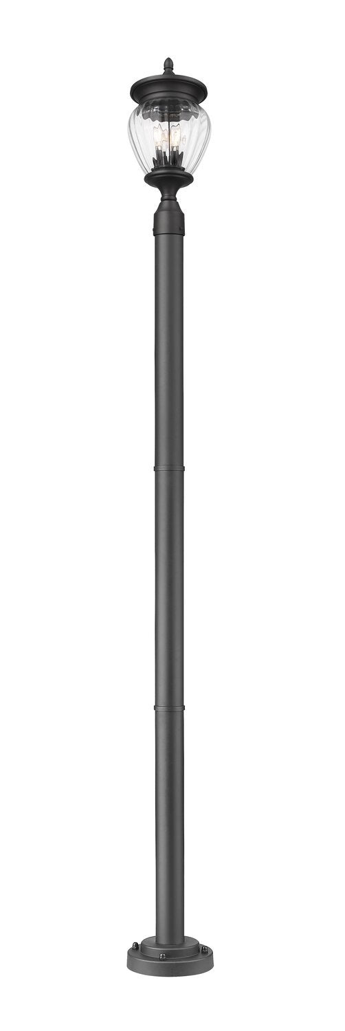 Z-LITE DAVINA 3 LIGHT OUTDOOR POST MOUNTED FIXTURE | 5016PHMR-567P-BK - Post