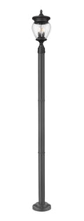 Z-LITE DAVINA 3 LIGHT OUTDOOR POST MOUNTED FIXTURE | 5016PHMR-567P-BK - Post
