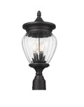 Z-LITE DAVINA 3 LIGHT OUTDOOR POST MOUNT FIXTURE | 5016PHMR-BK - Post