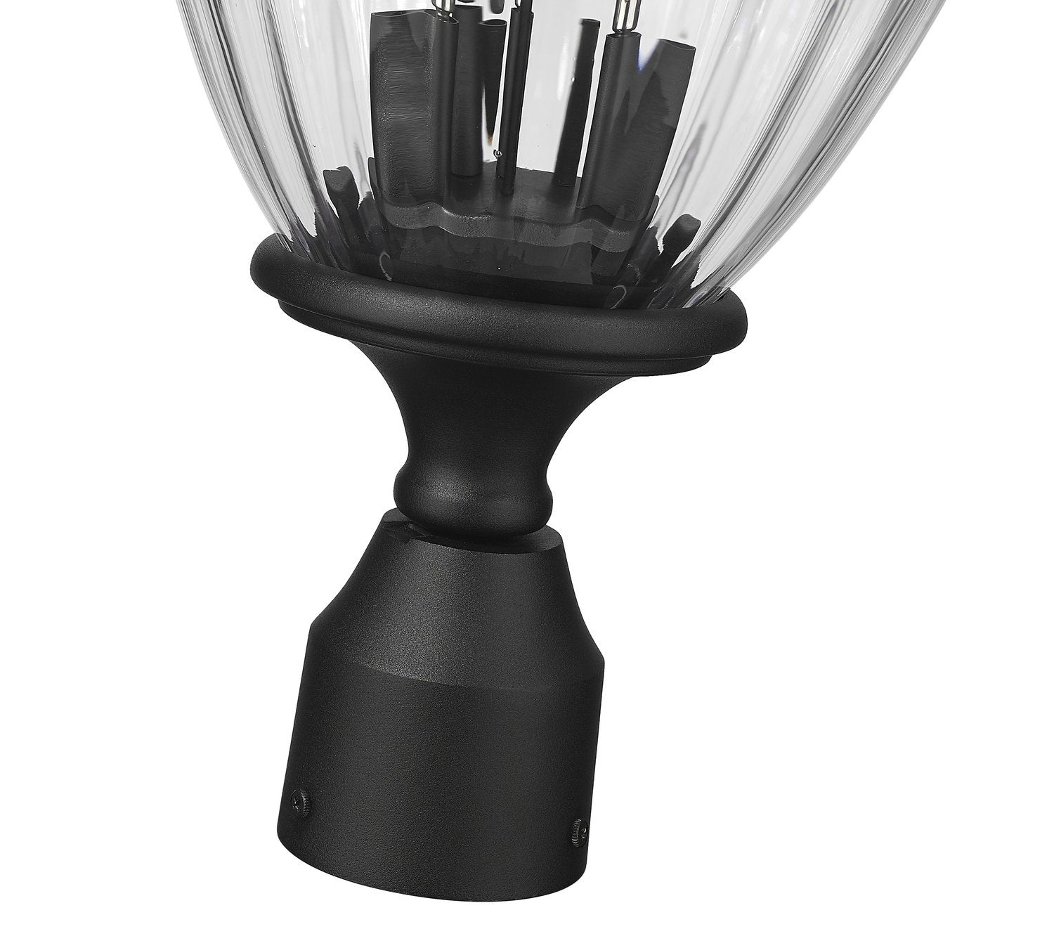 Z-LITE DAVINA 3 LIGHT OUTDOOR POST MOUNT FIXTURE | 5016PHMR-BK - Post