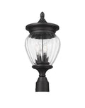 Z-LITE DAVINA 3 LIGHT OUTDOOR POST MOUNT FIXTURE | 5016PHMR-BK - Post