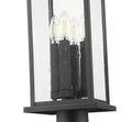 Z-LITE TIBERIUS OUTDOOR POST MOUNTED FIXTURE | 5017PHBR-5010P-BK - Post