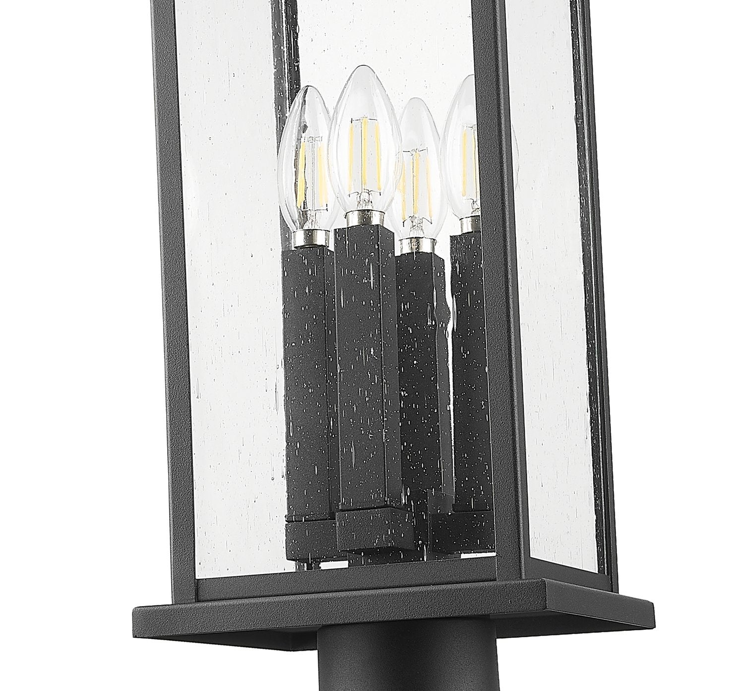 Z-LITE TIBERIUS OUTDOOR POST MOUNTED FIXTURE | 5017PHBR-5010P-BK - Post