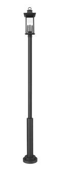 Z-LITE TIBERIUS OUTDOOR POST MOUNTED FIXTURE | 5017PHBR-5010P-BK - Post