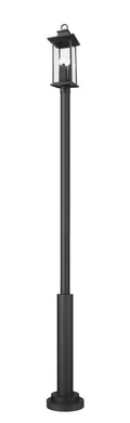 Z-LITE TIBERIUS OUTDOOR POST MOUNTED FIXTURE | 5017PHBR-5010P-BK - Post