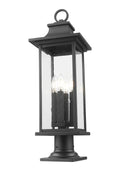 Z-LITE TIBERIUS OUTDOOR PIER MOUNTED FIXTURE | 5017PHBR-533PM-BK