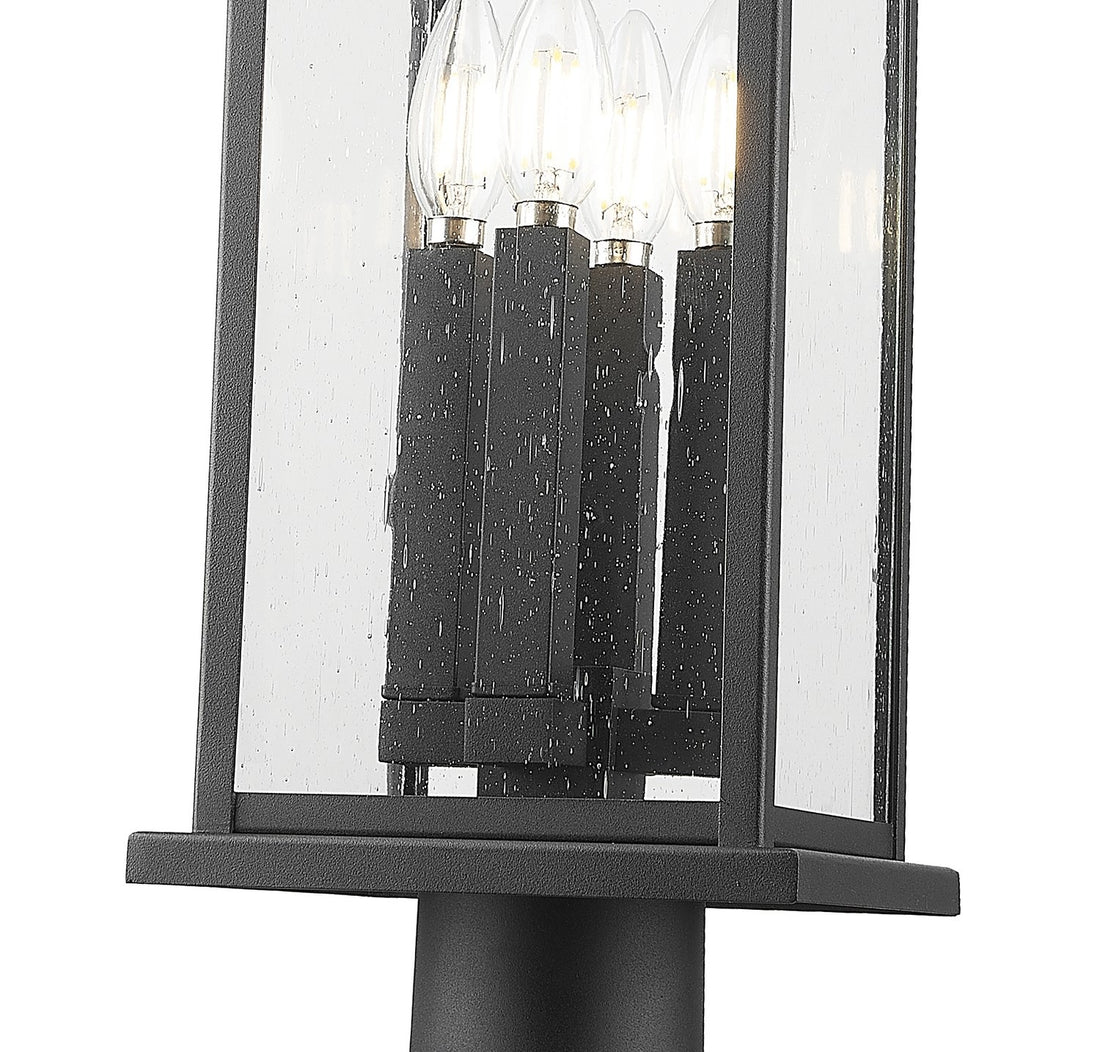 Z-LITE TIBERIUS OUTDOOR PIER MOUNTED FIXTURE | 5017PHBR-533PM-BK