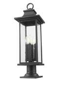 Z-LITE TIBERIUS OUTDOOR PIER MOUNTED FIXTURE | 5017PHBR-533PM-BK