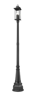 Z-LITE TIBERIUS OUTDOOR POST MOUNTED FIXTURE | 5017PHBR-564P-BK - Post