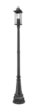 Z-LITE TIBERIUS OUTDOOR POST MOUNTED FIXTURE | 5017PHBR-564P-BK - Post