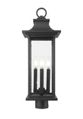Z-LITE TIBERIUS OUTDOOR POST MOUNT FIXTURE | 5017PHBR-BK - Post