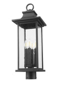 Z-LITE TIBERIUS OUTDOOR POST MOUNT FIXTURE | 5017PHBR-BK - Post