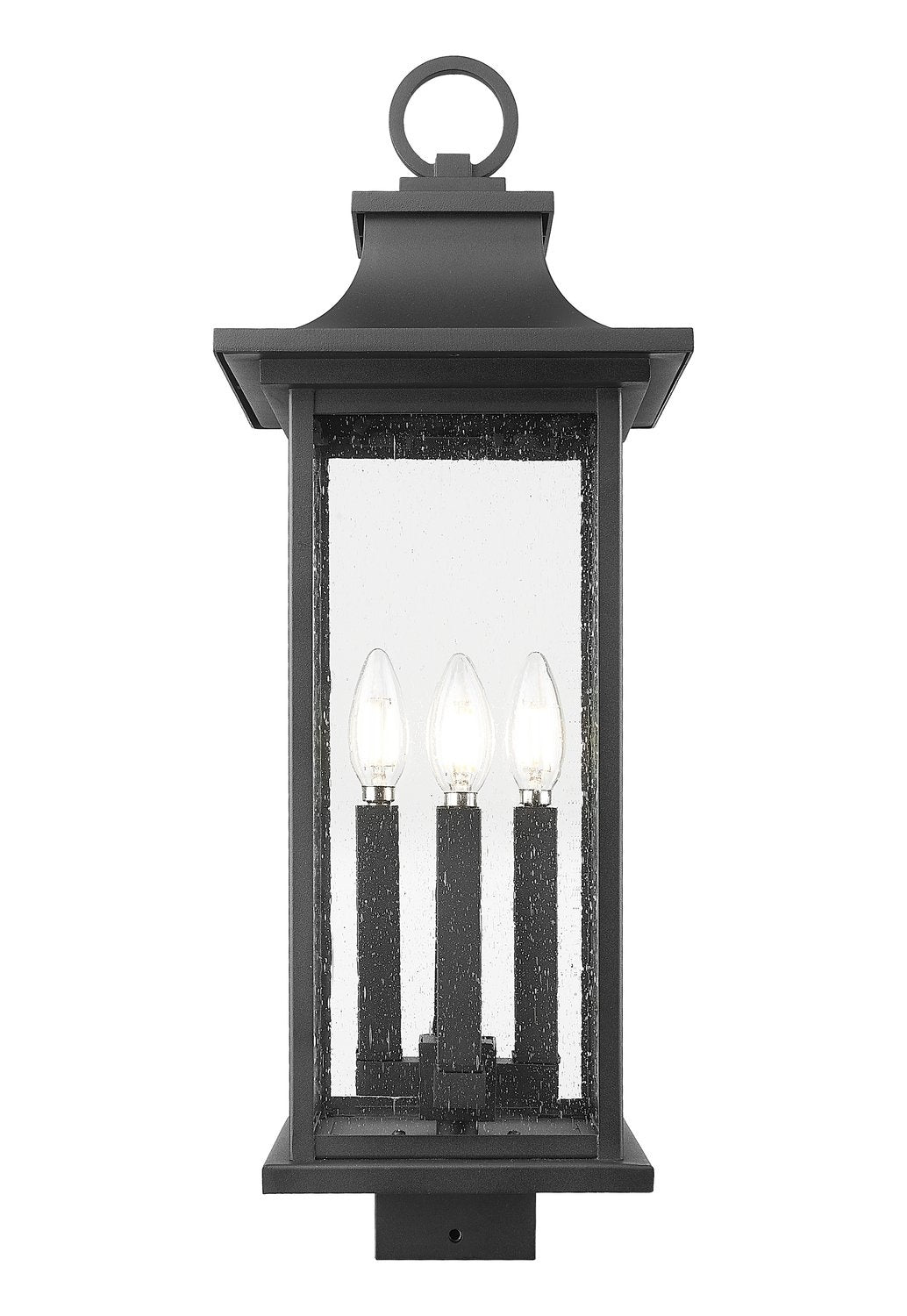 Z-LITE TIBERIUS OUTDOOR POST MOUNT FIXTURE | 5017PHBS-BK - Post