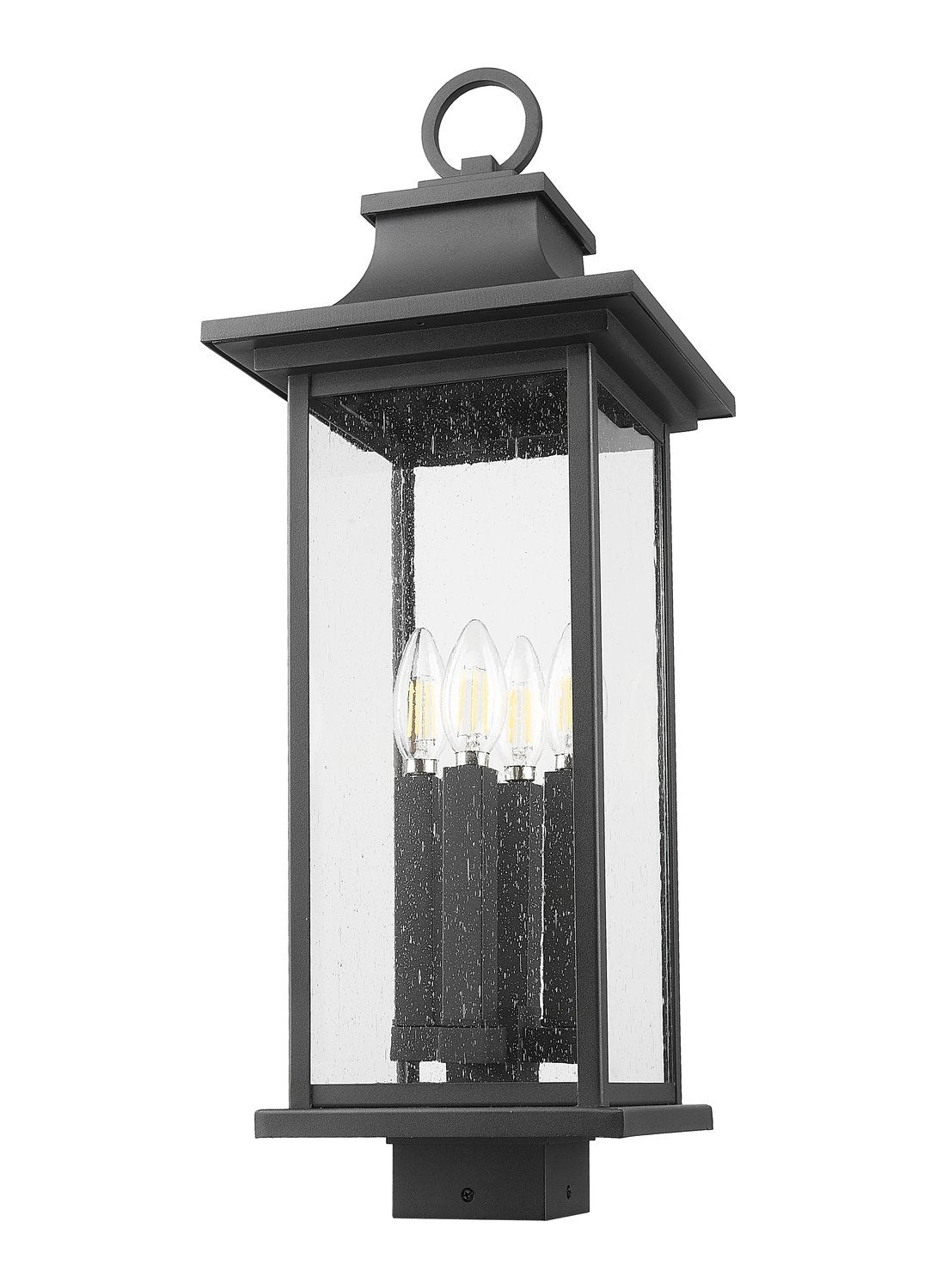 Z-LITE TIBERIUS OUTDOOR POST MOUNT FIXTURE | 5017PHBS-BK - Post