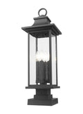 Z-LITE TIBERIUS OUTDOOR PIER MOUNTED FIXTURE | 5017PHBS-SQPM-BK
