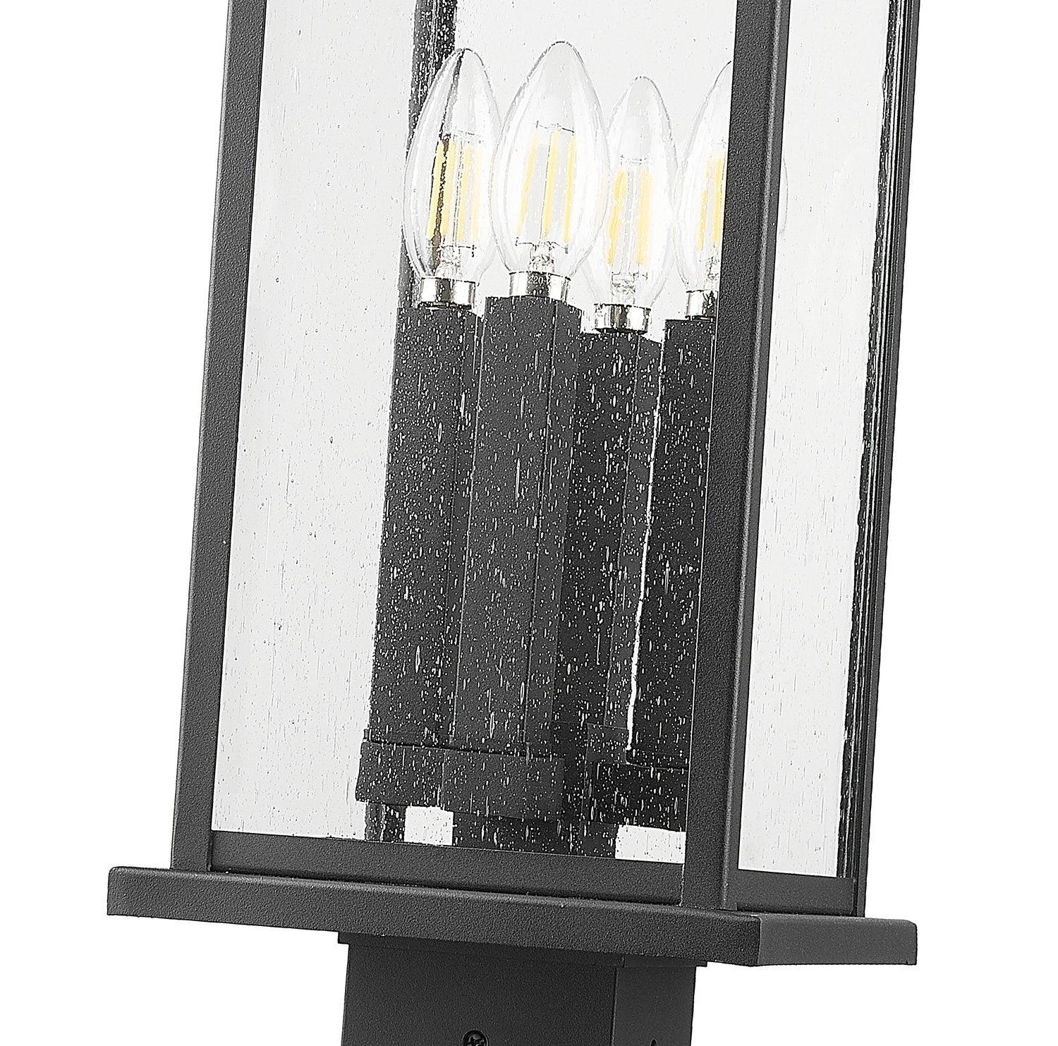 Z-LITE TIBERIUS OUTDOOR PIER MOUNTED FIXTURE | 5017PHBS-SQPM-BK - Post