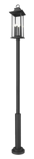 Z-LITE TIBERIUS OUTDOOR POST MOUNTED FIXTURE | 5017PHXLR-5010P-BK - Post