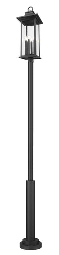 Z-LITE TIBERIUS OUTDOOR POST MOUNTED FIXTURE | 5017PHXLR-5010P-BK - Post