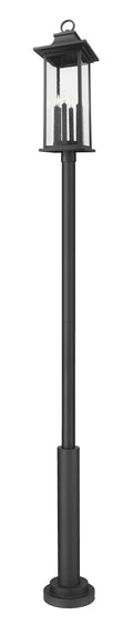 Z-LITE TIBERIUS OUTDOOR POST MOUNTED FIXTURE | 5017PHXLR-5010P-BK - Post