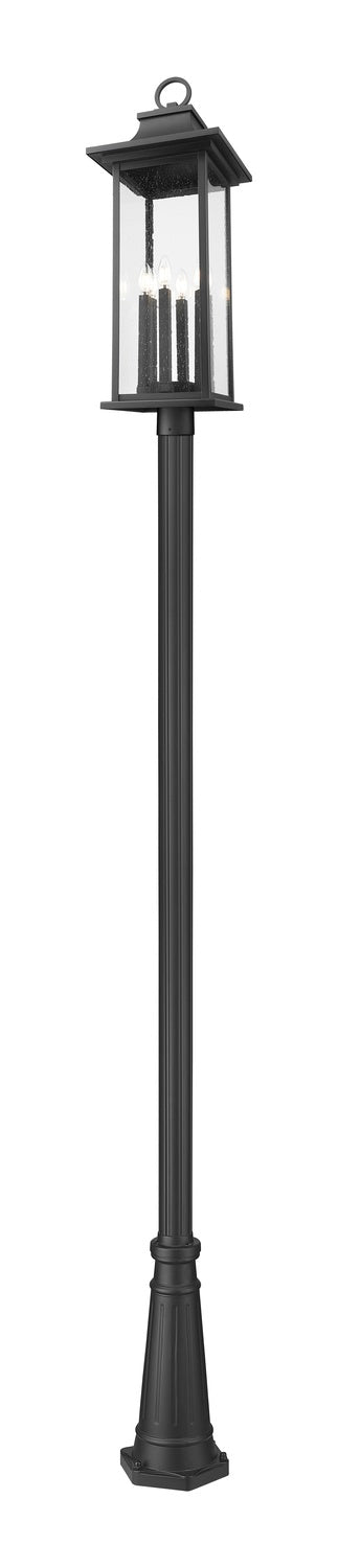 Z-LITE TIBERIUS OUTDOOR POST MOUNTED FIXTURE | 5017PHXLR-519P-BK - Post